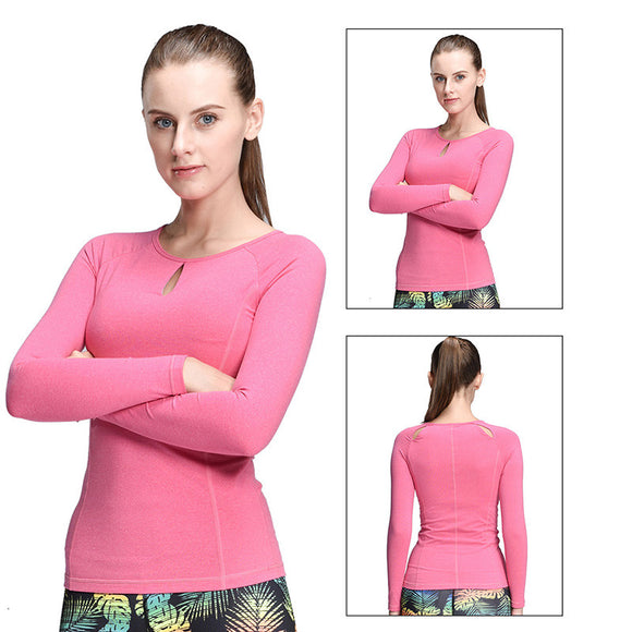 Women Sport T-Shirt Running Mujer Deportivas Woman FitnessT-Shirt Running Women Clothes Long Sleeve Yoga Tops