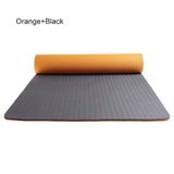 TPE yoga mat Double color 6mm beginners environment friendly tasteless Anti slip fitness yoga mat