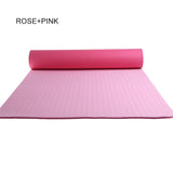 TPE yoga mat Double color 6mm beginners environment friendly tasteless Anti slip fitness yoga mat