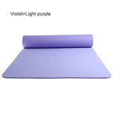 TPE yoga mat Double color 6mm beginners environment friendly tasteless Anti slip fitness yoga mat