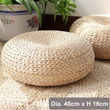 Handmade Weave Tatami Cushion Pad Natural Straw Rattan Pillow Floor Yoga Chair Seat Mat Meditation Cushion Home Decoration Craft