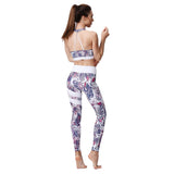 2018 New Sexy Women Sport Suit Print Quick Dry Stretch Tight Bra+Legging 2pcs Sportswear Tracksuit Fitness Running Gym Yoga Set